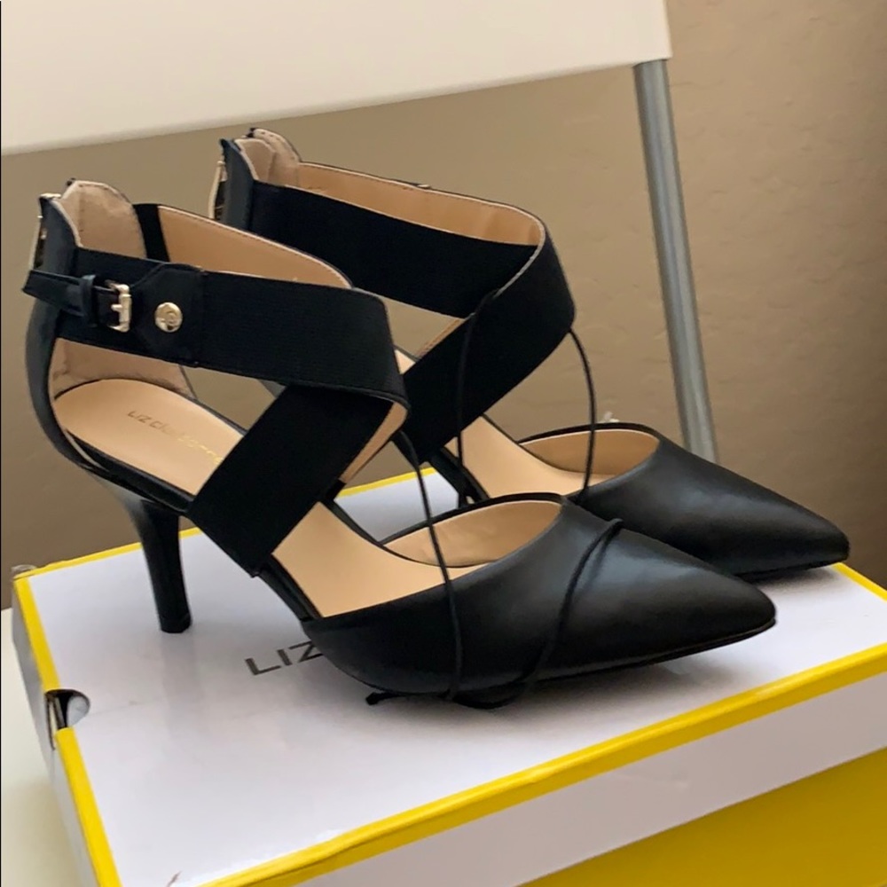Black Leather Pumps